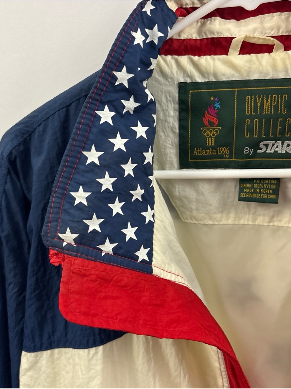 Starter Olympic Games Atlanta 1996 Windbreaker Mens XL USA Full Zip Jacket Vtg - Picture 9 of 15